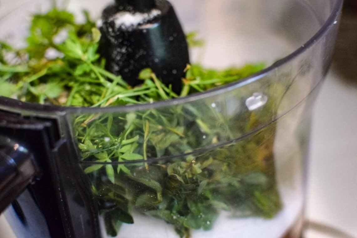 How To Make Herb Salt - A Quaint Life from scratch kitchen