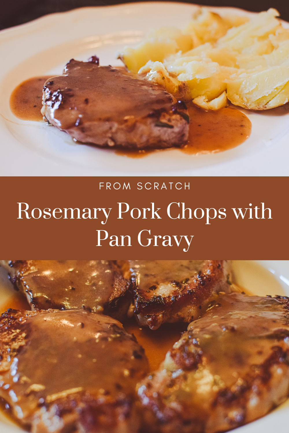 Rosemary Pork Chops with Pan Gravy A Quaint Life
