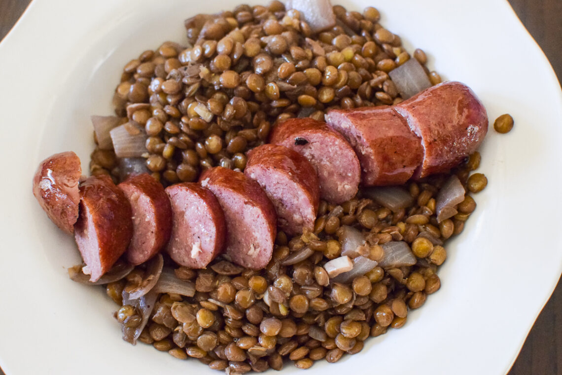 French Sausage and Lentils Recipe A Quaint Life