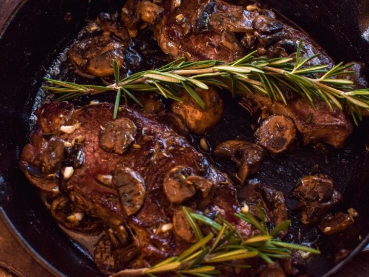 Skillet Steak and Mushrooms - A Quaint Life