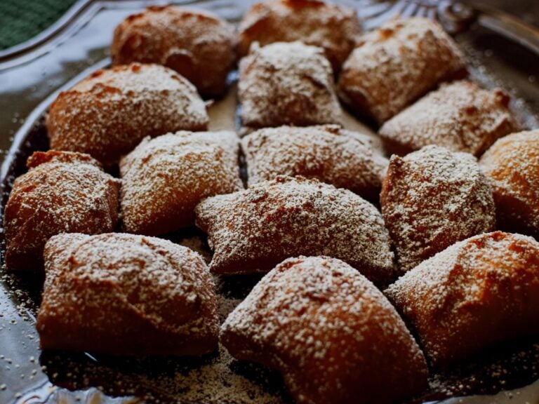 sourdough beignets on a platter